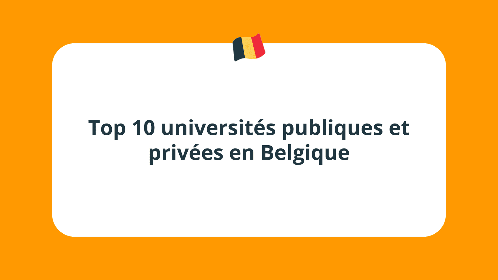 les universités en Belgique