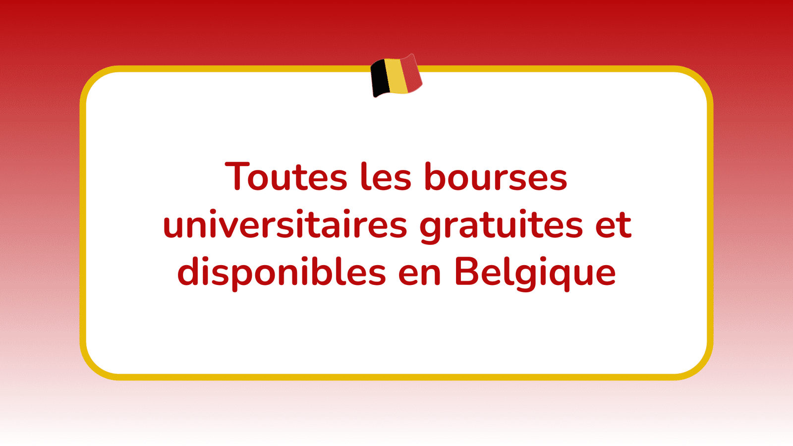 bourses universitaires gratuites et disponibles en Belgique
