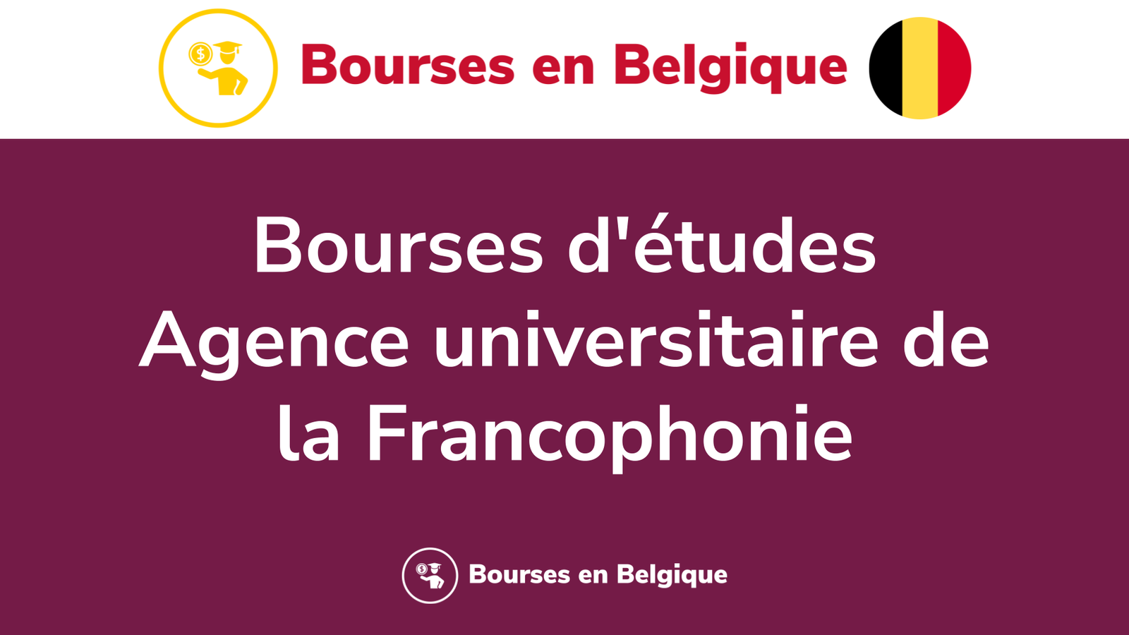 Bourses d'études Agence universitaire de la Francophonie