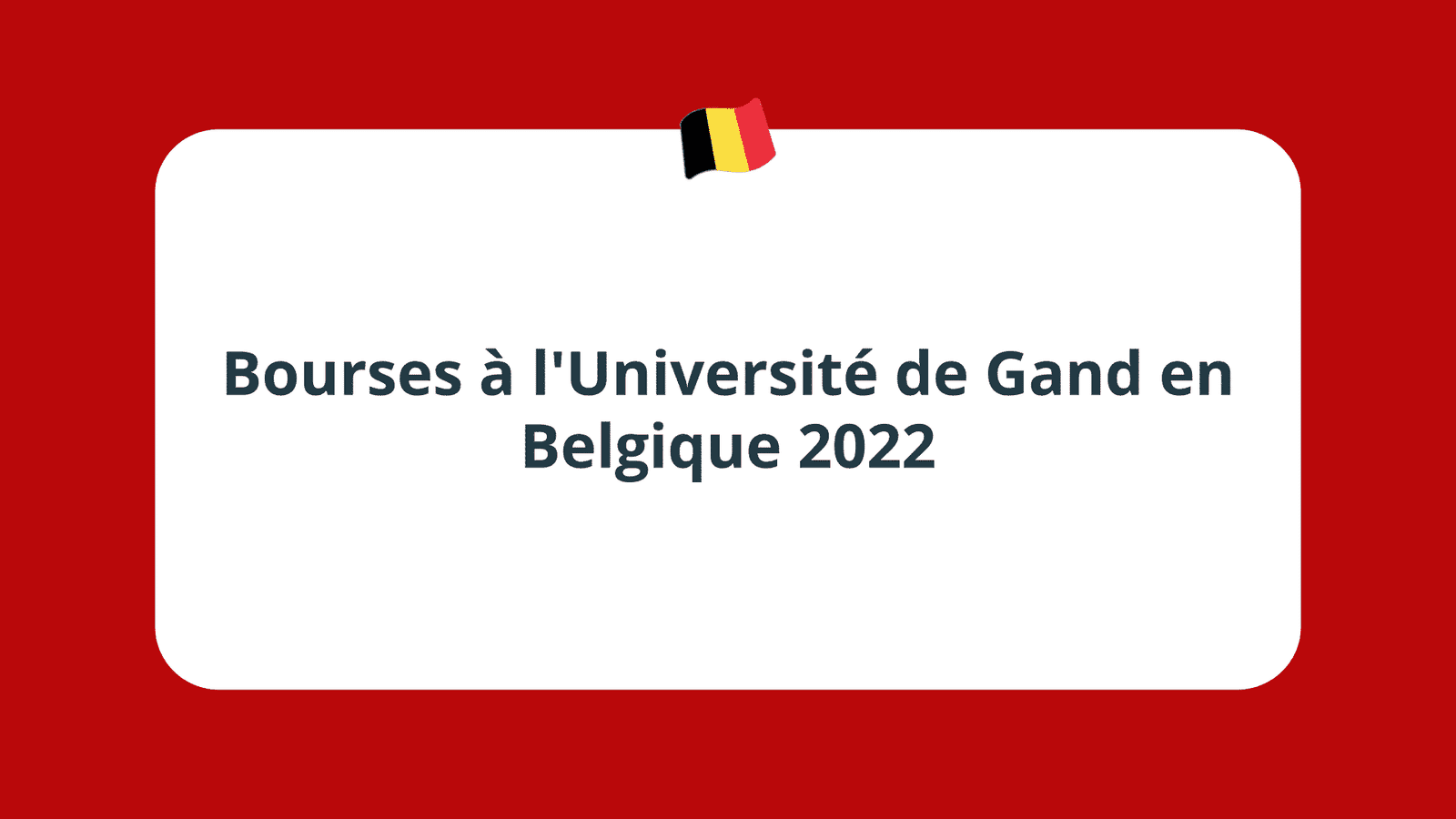 Bourses à l'Université de Gand