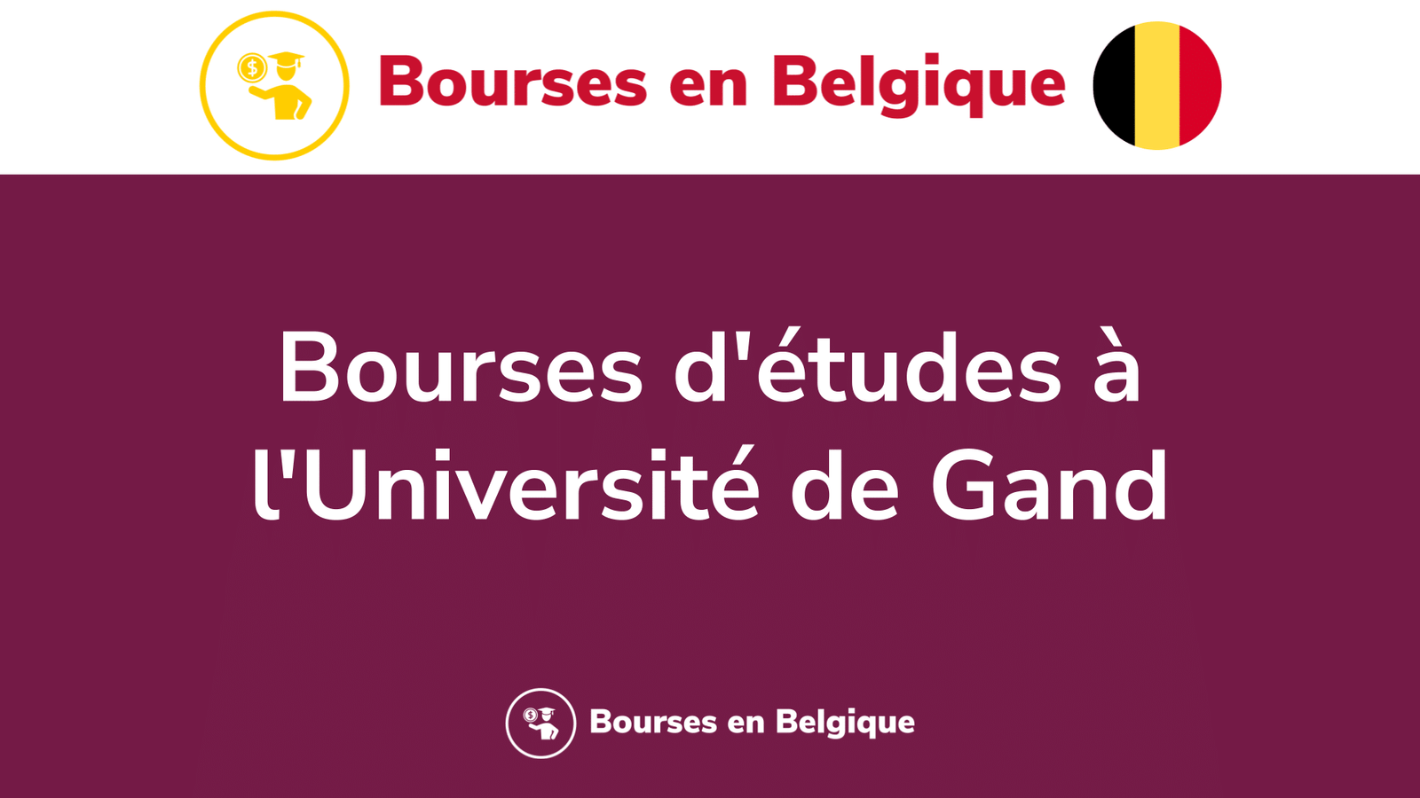 Bourses d'études à l'Université de Gand