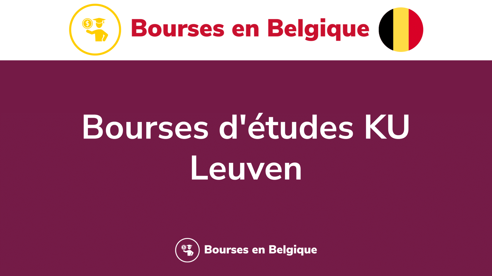 Bourses d'études KU Leuven